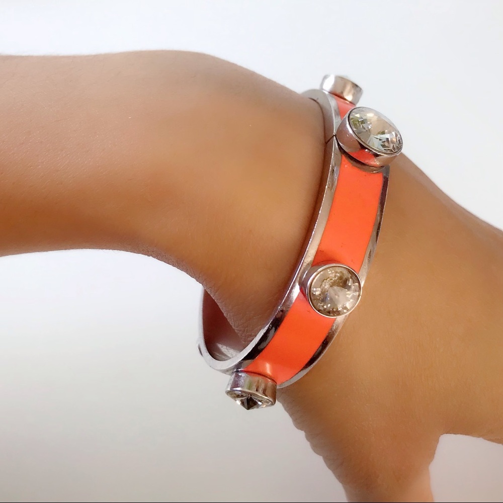 Henri Bendel Neón orange & Silver bracelet